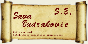 Sava Budraković vizit kartica